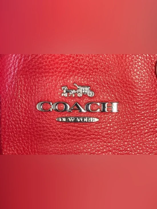 NWOT Coach Jes Leather Tote Bright Cardinal Red 76701 - Picture 3 of 12